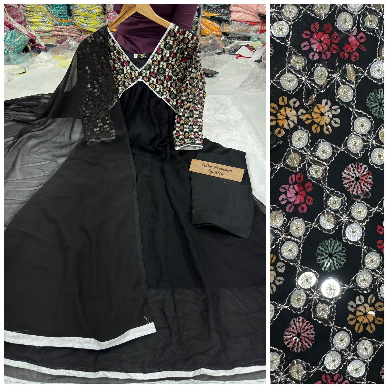 Output By Tdg Alia Cut Embroidery Kurti With Bottom Dupatta Orders in India